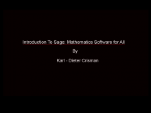 Introduction to Sage Mathematics Software for all 